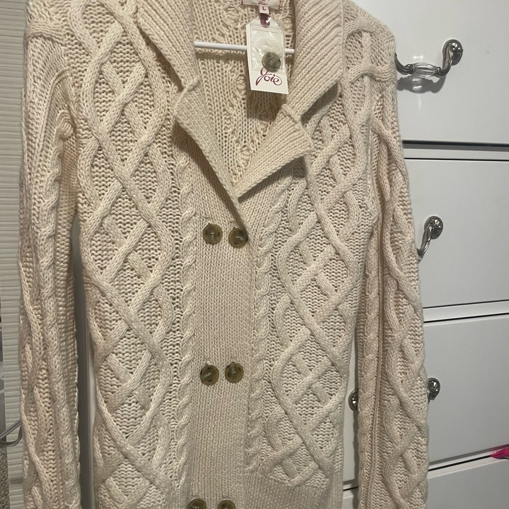 Big sale!!! Joie Ivory Cable Knit Cardigan. Buy it and regift it!
